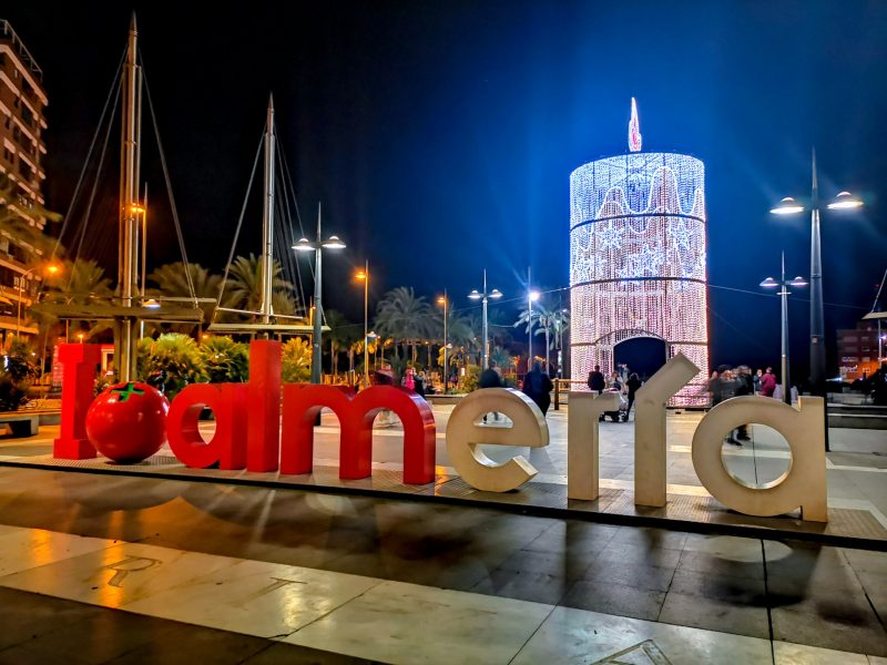 Christmas in Almería City, Spain