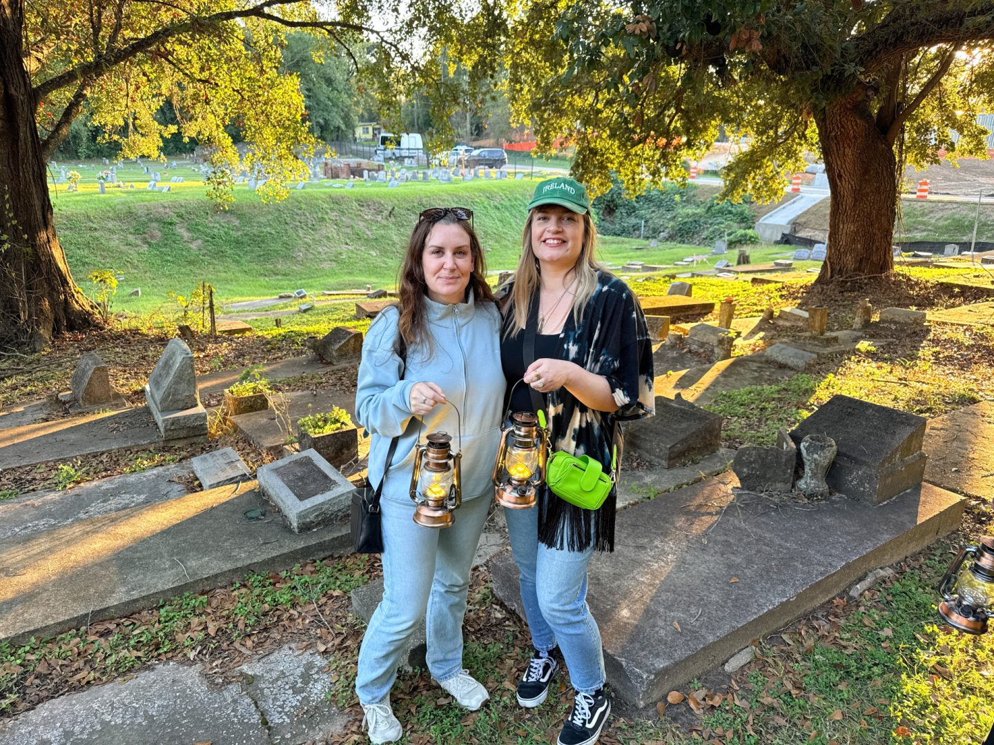 Tara and Melanie in Mobile Alabama on their Deep South road trip